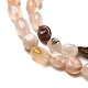 Chapelets de perles en agate naturelle de fleurs de cerisier G-I351-A07-3