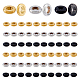 Dicosmetic 60 pz 3 colori perline ciambella distanziatore nero e oro 4mm perline rondelle set eleganti perline ciambella perline sciolte in acciaio inossidabile per artigianato fai da te creazione di gioielli STAS-UN0046-62-1