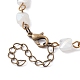 Fabrication de bracelets à maillons en perles de verre à facettes carrées AJEW-JB01150-50-3
