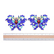 Chinese Style Alloy Enamel Chandelier Components X-ENAM-E329-48A-G-3