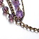 Personalized Four Tier Gemstone Beads Necklaces NJEW-JN01157-4