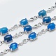 Natural Agate Link Chain Bracelets BJEW-G595-A10-2