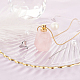 Colgante de botella de perfume de cuarzo rosa natural nbeads G-NB0003-58C-2