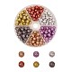 150 pièces 6 couleurs opaques perles acryliques peintes à la bombe ACRP-SZ0001-01-1