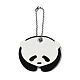 Imitation Leather Panda Pendant Decorations HJEW-M006-01-1