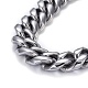 Pulseras de cadenas de de acero inoxidable 304 con eslabones cubanos para hombre BJEW-P263-B03-P-2