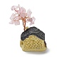 Ornamento modello in resina e quarzo rosa naturale DJEW-Z001-01E-6