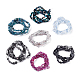 Natural Mixed Gemstone Bead Stretch Bracelets BJEW-K213-M03-1