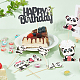 Olycraft fai da te carta panda torta inserto decorazione della carta set AJEW-OC0002-75-5