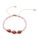3-teiliges Set mit Armbändern aus Bunte Malerei- und Glassamen-geflochtenen Perlen in zwei Farben mit bösem Blick BJEW-JB09574-3
