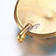 ポリマークレイビッグペンダント  真鍮パーツ  ニッケルフリー  楕円形のavalokiteshvara  生（メッキなし）  65x43x12mm  穴：5mm IPDL-F023-37C-4