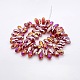 Faceted Teardrop Electroplate Glass Pendants Beads Strands GLAA-A023B-AB03-2