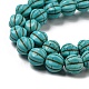 Teints perles synthétiques turquoise brins G-G075-D02-01-4