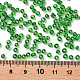 ガラスシードビーズ  トランスペアレント  ラウンド  濃い緑  8/0  3mm  穴：1mm  約10000ビーズ/ポンド SEED-A004-3mm-7B-3