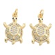 Подвески из латуни с прозрачным фианитом KK-U009-12L-G-1