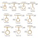 10Pcs 10 Styles Rack Plating Brass Toggle Clasps KK-CJ0002-04-2