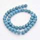 Synthetic Turquoise Round Beads Strands G-D658-6mm-2