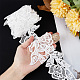 GORGECRAFT 5 Yards Lace Applique Trim 3.2 Inch White Flower Embroidery Lace Edge Trimmings Floral Embroidered Applique Ribbon for DIY Sewing Crafts Wedding Bridal Dress Embellishment Party Decoration SRIB-GF0001-21B-3