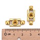 チベットスタイルの留め金  鉛フリー及びカドミウムフリー  アンティーク黄金  長さ24mm  10 mm幅  厚さ4mm  穴：3mm X-GLF11577Y-3