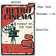 CREATCABIN 2pcs Retro Showing Cinema Sign Funny Tin Signs Vintage Wall Art Decor Rustic Poster for Home Movie Night Party Theater Cafe Wall Decor 8 x 12 Inch AJEW-CN0001-14G-2