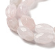 Granos naturales de abalorios de cuarzo rosa G-P520-C09-01-4