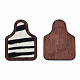 Grands pendentifs en cuir de vachette écologique FIND-N049-19-1