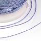 丸いメタリック糸  刺しゅう糸  3プライ  スレートブルー  0.4mm  約1093.61ヤード（1000m）/ロール MCOR-G001-0.4mm-20-2