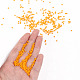 11/0グレードのベーキングペイントガラスシードビーズ  ラウンド  オレンジ  2.3x1.5mm  穴：1mm  約5300個/50g X-SEED-N001-A-1003-4