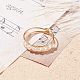 シェルパール編組指輪  女性のための真鍮ワイヤーラップジェムストーンジュエリー  usサイズ9（18.9mm） RJEW-TA00024-03-2