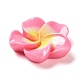 オペーク樹脂カボション  プルメリアの花  ショッキングピンク  20x20.5x6.5mm RESI-G068-02C-3