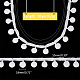 20 ярд кружевной отделки чинлона с кисточками OCOR-WH0046-98-2