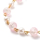 Bracelet en perles rondes en verre bling et perles d'imitation pour femme BJEW-JB08591-4