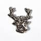 Lead Free & Cadmium Free & Nickel Free Antique Silver Tibetan Style Christmas Reindeer/Stag Pendants X-TIBEP-20689-AS-NR-2