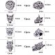 PandaHall Elite 40pcs 4 Style Antique Silver Tibetan Style Alloy Beads Spacer Beads Lion Wolf Leopard Dragon Head Beads Bracelet Necklace Connector Charm Beads for Jewelry Making Crafts TIBEB-PH0004-41AS-2