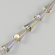Transparent Electroplate Glass Beads EGLA-R079-18x10mm-12-2