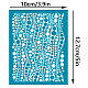 Olycraft 4x5 Zoll Tonschablonen Wellen mit Blasenmuster Siebdruck für Polymer-Siebdruckschablonen Blasenwellen-Netz-Transferschablonen runde Punktnetz-Schablone für Polymer-Ton-Schmuckherstellung DIY-WH0341-353-2