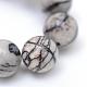Brins de perle en pierre de soie noire naturelle G-R345-12mm-20-4