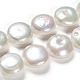 Hebras de perlas keshi de perlas barrocas naturales PEAR-S012-27A-5