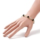 Bracelet en perles d'agate rayée naturelle/agate rubanée BJEW-JB08613-3