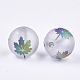 Autumn Theme Electroplate Transparent Glass Beads EGLA-S178-01E-2