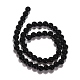 Chapelets de perles en pierre noire synthétique G-G088-4mm-3