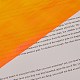 透明なポリ塩化ビニールのビニールシート  虹色の魔法の鏡効果  オレンジ  98.5x20x0.05cm DIY-WH0163-09B-05-5