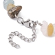 Braccialetto di perline di pietre preziose miste naturali e sintetiche BJEW-JB09686-07-3