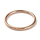 Placcatura ionica (ip) 304 anello da dito semplice a fascia semplice in acciaio inossidabile per donna uomo RJEW-F152-04RG-2