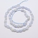 Calcédoine bleue naturelle chapelets de perles G-E381-04-3