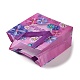 Bolsas de regalo plegables reutilizables no tejidas con estampado de flores con tema del día de la madre con asa ABAG-F009-C02-3