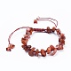 Adjustable Natural & Synthetic Mixed Stone Chip Beads Braided Bead Bracelets BJEW-JB04392-2