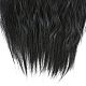 女性のための長い巻き毛のポニーテールヘアエクステンション  ポニーテールを包む  合成かつら  耐熱高温繊維  ブラック  23.6インチ（60cm） OHAR-E018-04-8