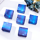 SUPERFINDINGS 24Pcs Square Starry Sky Blue Cardboard Paper Jewelry Box Gift Case with Sponge Pad Inside for Small Necklace Ring Earring Anniversaries Weddings Birthdays CBOX-BC0001-40A-6