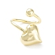 Brass Open Cuff Rings for Women RJEW-D016-07G-2